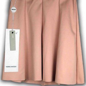 Vero Moda Peach Pink Pleated Skirt Size Small Women's New ($49 Retail)